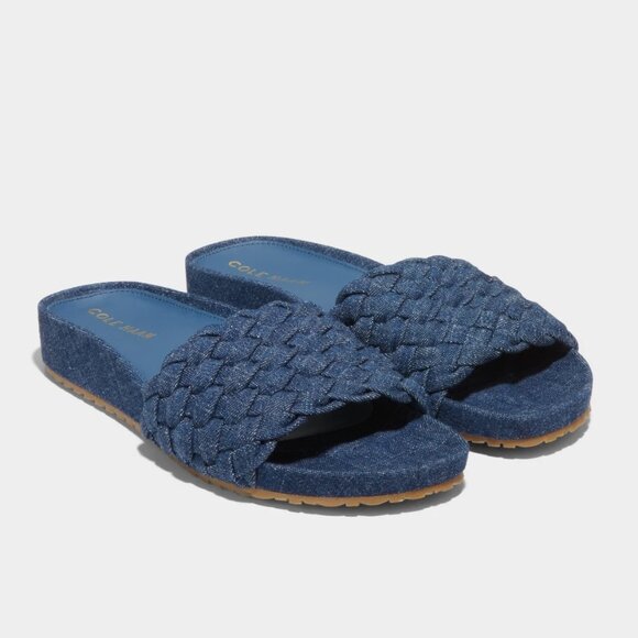 NWOT Cole Haan Denim Slides - Picture 2 of 7